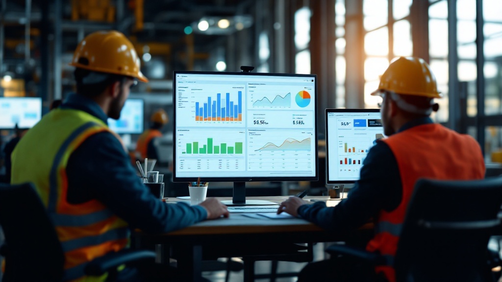 A Power BI budget versus actual dashboard showing variances by department with a waterfall chart.