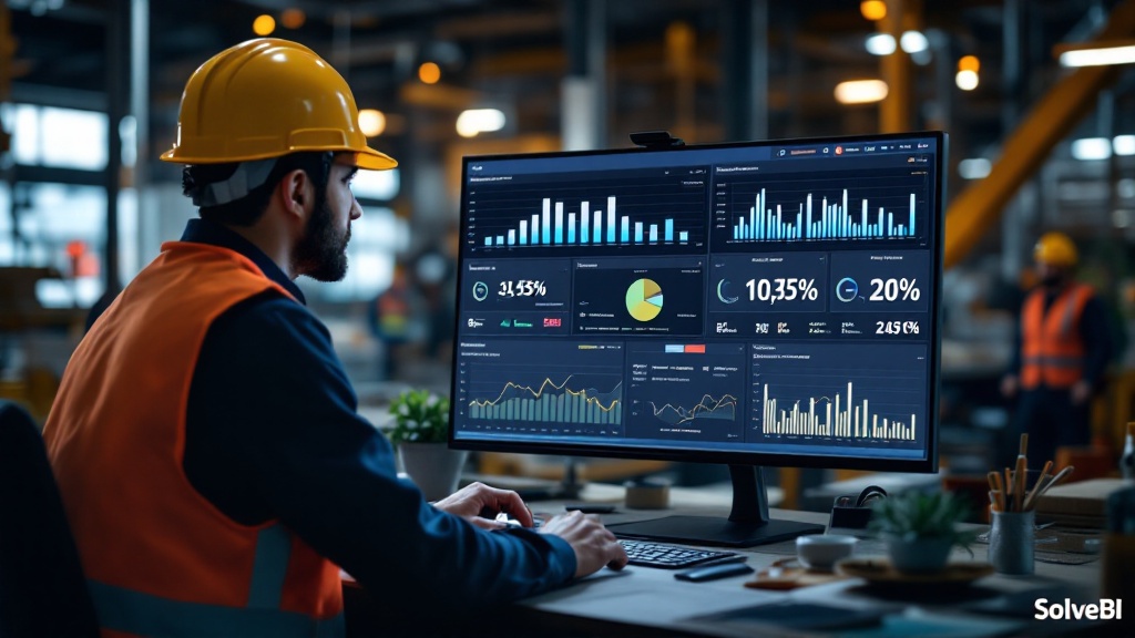 A Power BI cash flow dashboard showing cash in, cash out, net cash position and a rolling forecast.