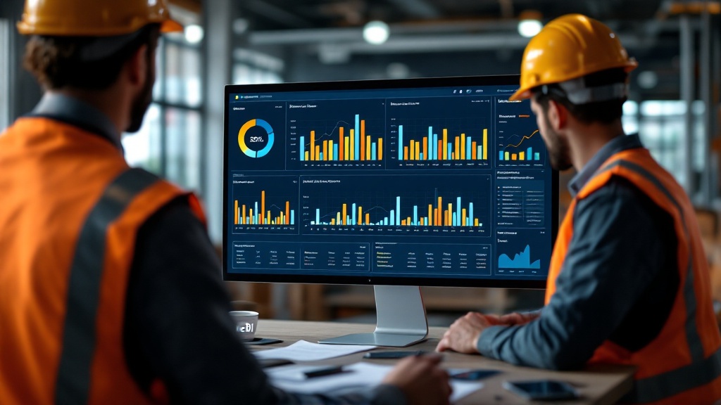 A Power BI profit and loss dashboard showing revenue, cost of sales, expenses and net profit with a month-by-month trend and budget comparison.