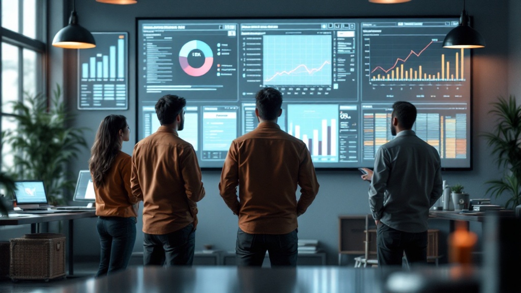 A logistics control room with monitoring screens - the unified view that ties carrier performance to DIFOT and customer outcomes.