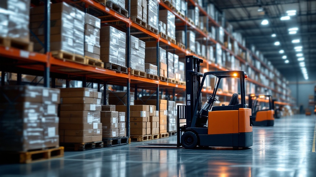 A warehouse aisle with stacked pallets of stock - the kind of inventory that, when properly reported, becomes a manageable trade-off rather than a guessing game.