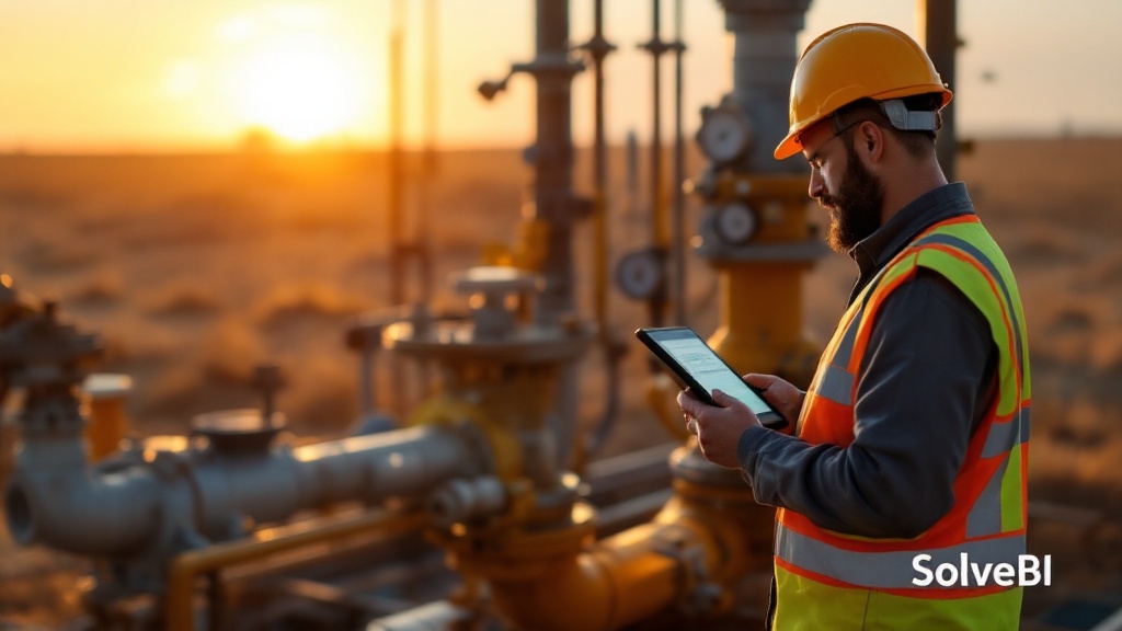 A wellhead with pressure gauges at an oil and gas field - the source of the flow, pressure and water-cut data that well performance reporting turns into engineering decisions.